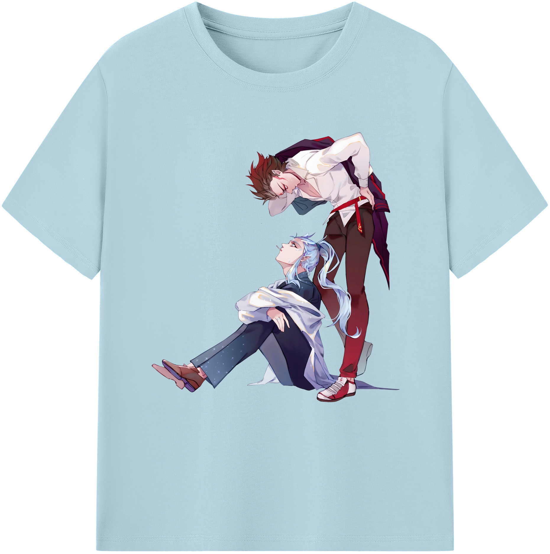 （画像用） Ne Zha 2 ナタ 魔童の大暴れ 綿100％半袖Tシャツ（フロントプリント）